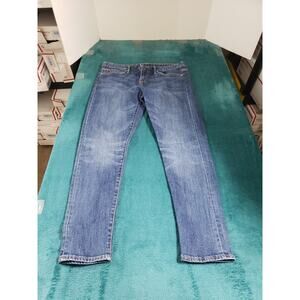 Levis 505 Jeans Size 28 Womens Blue Stretch Pant Denim Mid Rise Boyfriend Skinny